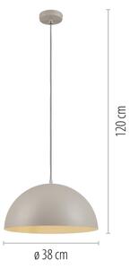 Schöner Wohnen 11728-39 - Lustr na lanku ALI 1xE27/25W/230V pr. 38 cm šedá