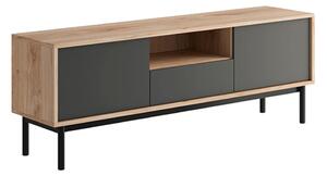 TV stolek BERGEN — 154x39x57, dub jaskson hickory/grafit