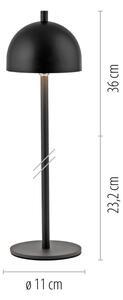 Schöner Wohnen 19244-18 - LED Stm. stolní lampa BELLIS LED/2,5W/5V IP54 černá