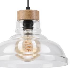 Lustr na lanku SINGLE 1xE27/60W/230V pr. 28 cm dub