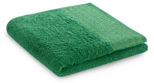Bavlněný ručník osuška se zlatým zdobením Zelená MIDAL-50x90 cm