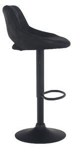 Barová židle LORASA, černá látka s efektem broušené kůže