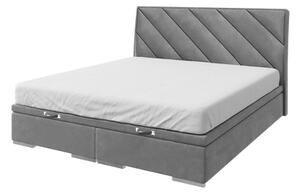 Postel boxspring šedá LEONARDO 160x200 cm