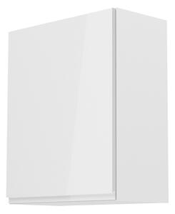 KONDELA 608/5000Horní skříňka, bílá / bílý extra vysoký lesk, levá, AURORA G601F