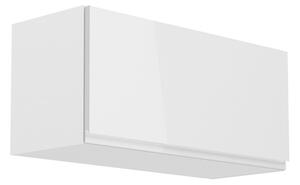 TEMPO Horní skříňka, bílá / bílý extra vysoký lesk, AURORA G80K