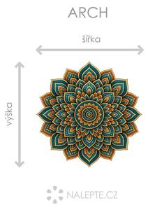 Posvátná mandala textilní přelepitelná samolepka na zeď arch 45 x 45 cm