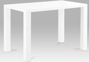Jídelní stůl ASPER 120x80 cm, HG vysoký lesk bílý