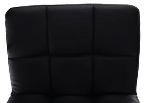 Barová židle LEORA 2 NEW, černá ekokůže / chrom