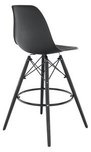 TEMPO Barová židle, černá, CARBRY NEW