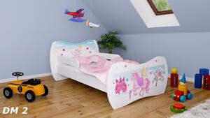 Dětská postel bez šuplíku 140x70cm RŮŽOVÉ KRÁLOVSTVÍ + matrace ZDARMA!