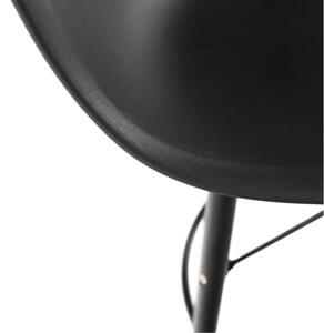 TEMPO Barová židle, černá, plast/dřevo, CARBRY NEW