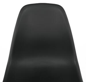 Barová židle, černá, plast/dřevo, CARBRY NEW