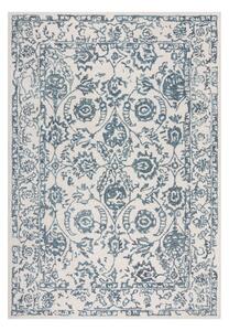 Bílý/modrý vlněný koberec 170x120 cm Yasmin - Flair Rugs