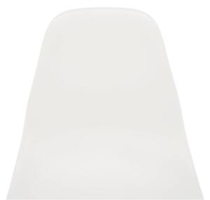 TEMPO Barová židle, bílá/buk, CARBRY 2 NEW
