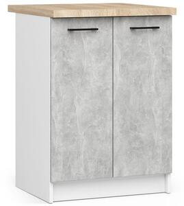 Kuchyňská skříňka OLIVIA S60 2D - bílá/beton