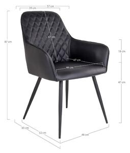 Černé jídelní židle v sadě 2 ks Harbo - House Nordic