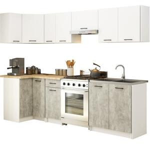 Kuchyňský set OLIVIA 3M - bílá/beton