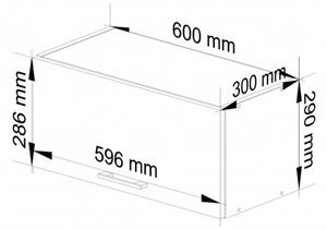 Kuchyňská skříňka OLIVIA W60OK - bílá/cappuccino lesk