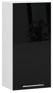 Kuchyňská skříňka OLIVIA W40 H720 - bílá/černý lesk