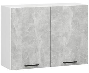 Kuchyňská skřnka OLIVIA W80 H580 - bílá/beton