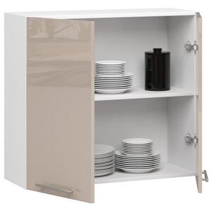 Kuchyňská skříňka OLIVIA W80 H720 - bílá/černý lesk