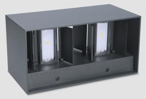 Brilagi - LED Venkovní nástěnné svítidlo DOUBLE CUBE LED/12W/230V antracit IP65