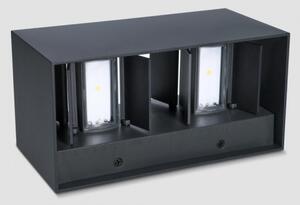 Brilagi - LED Venkovní nástěnné svítidlo DOUBLE CUBE LED/12W/230V černá IP65