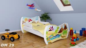 Dětská postel bez šuplíku 140x70cm DINOSAUŘI + matrace ZDARMA!