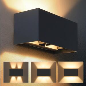Brilagi - LED Venkovní nástěnné svítidlo DOUBLE CUBE LED/12W/230V antracit IP65