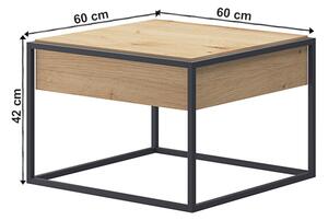 Konferenční stolek s deskou v dekoru dub ENJOY EL60