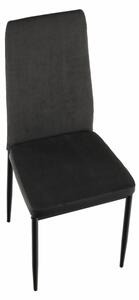 Jídelní židle, tmavě šedá/černá, ENRA