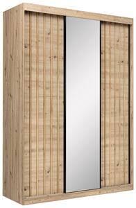 ŠATNÍ SKŘÍŇ S POSUVNÝMI DVEŘM, dub artisan, 150/215/59,5 cm P & B - Šatní skříně, Online Only