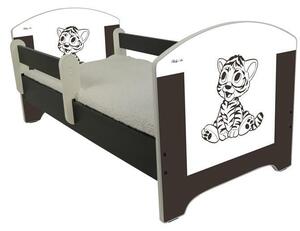 Dětská postel HNĚDÝ TYGŘÍK 160x80 cm