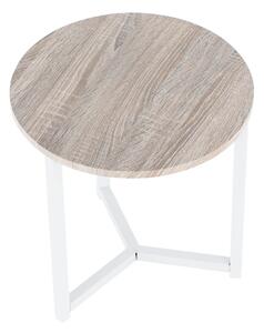 TEMPO Příruční stolek, přírodní / bílá, CELINI