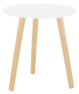 TEMPO Příruční stolek, bílá / přírodní, PAMINO
