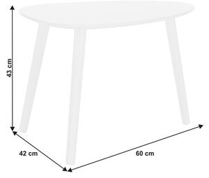 TEMPO Příruční stolek, bílá, DANZ