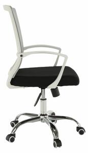 Kancelářská židle IZOLDA síťovina šedá, černá, plast bílý, chrom
