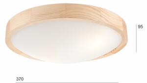 Stropní svítidlo NATURAL SLIM 2xE27/60W/230V pr. 37 cm borovice