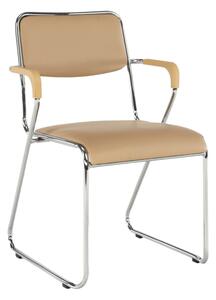 TEMPO Stohovatelná židle Derya - hnědá - 79x53x57 cm