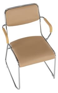 TEMPO Stohovatelná židle Derya - hnědá - 79x53x57 cm