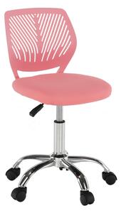TEMPO Otočná židle, růžová/chrom, SELVA