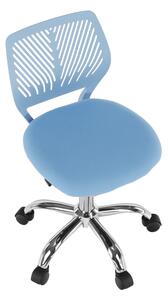 TEMPO Otočná židle, modrá/chrom, SELVA