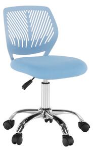 TEMPO Otočná židle, modrá/chrom, SELVA