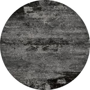 Kulatý koberec vlněný Agnella Calisia Bran Abstraktní šedý černý Rozměr: průměr 200 cm
