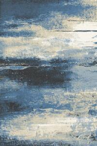 Kusový koberec vlněný Agnella Calisia Ders Abstraktní modrý Rozměr: 200x300 cm