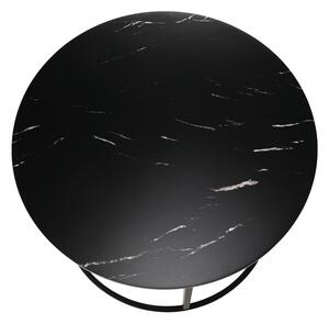 Konferenční stolek, černý mramor/černý kov, GAGIN