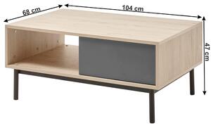 TEMPO Konferenční stolek, dub jaskson hickory/grafit, BERGEN BL104