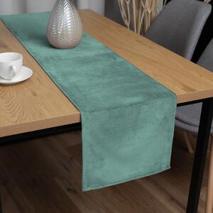 Biante Sametový běhoun na stůl Velvet Premium SVP-048 Pastelová ledově zelená 35x120 cm
