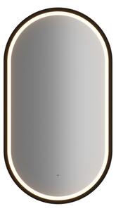 LED zrcadlo APOLLO 2 | černá 50 x 90 cm