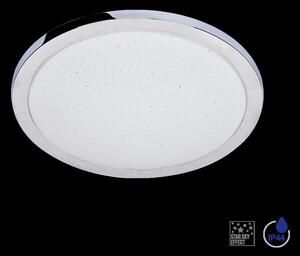 VITTO koupelnové stropní svítidlo LED 18W 1850lm 4000K 31cm kulaté IP44, nikl/třpitivý efekt